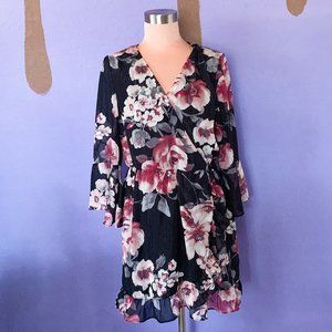 Inspired Hearts Floral Wrap Dress
